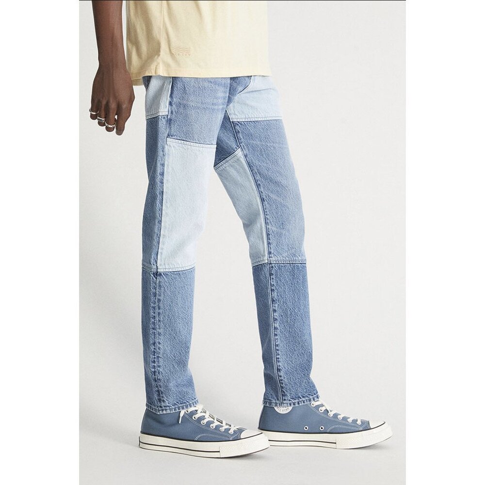 Pac Sun Patched Slim Taper Jean in Indigo Men's New with Tags